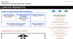 Desktop Screenshot of cancerbenefits.com