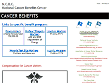 Tablet Screenshot of cancerbenefits.com